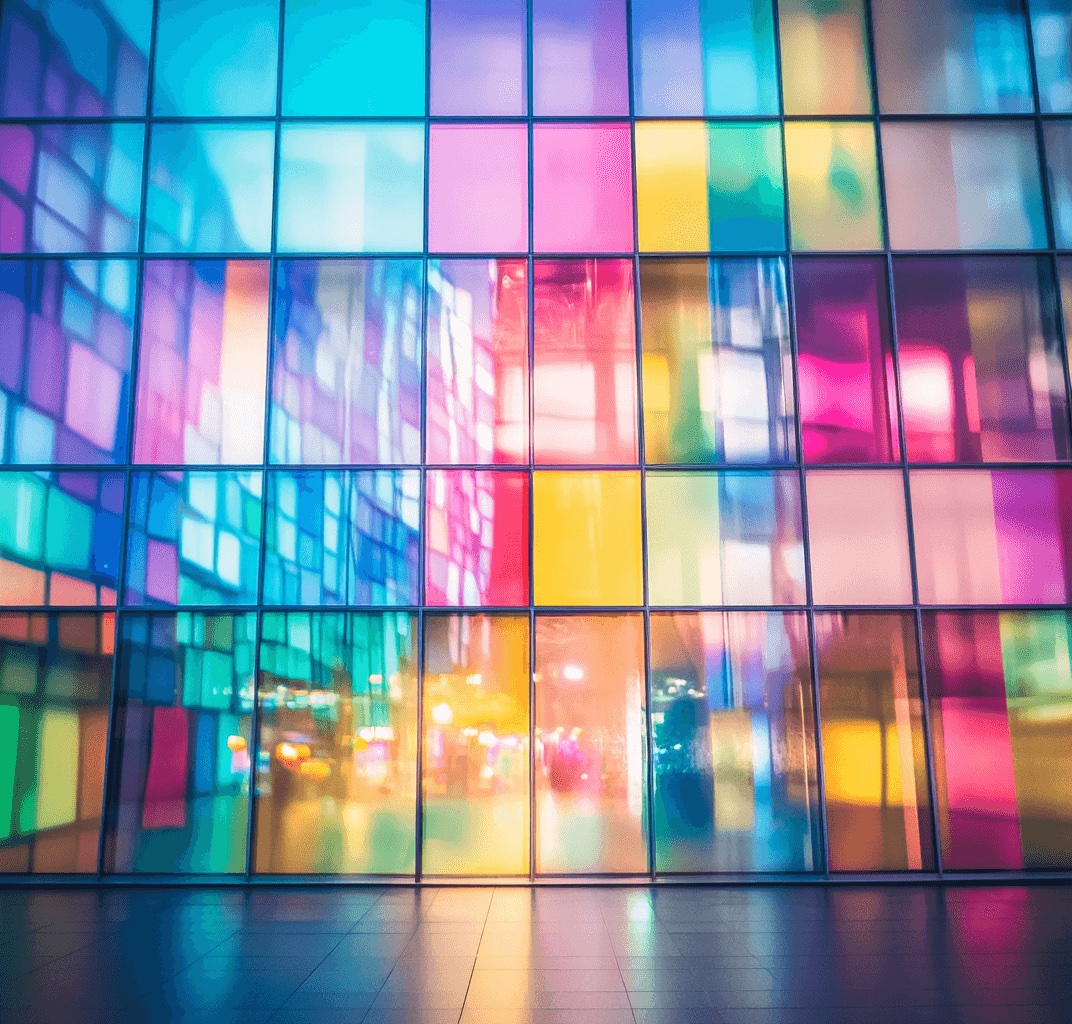 Ventanas de cristal de colores